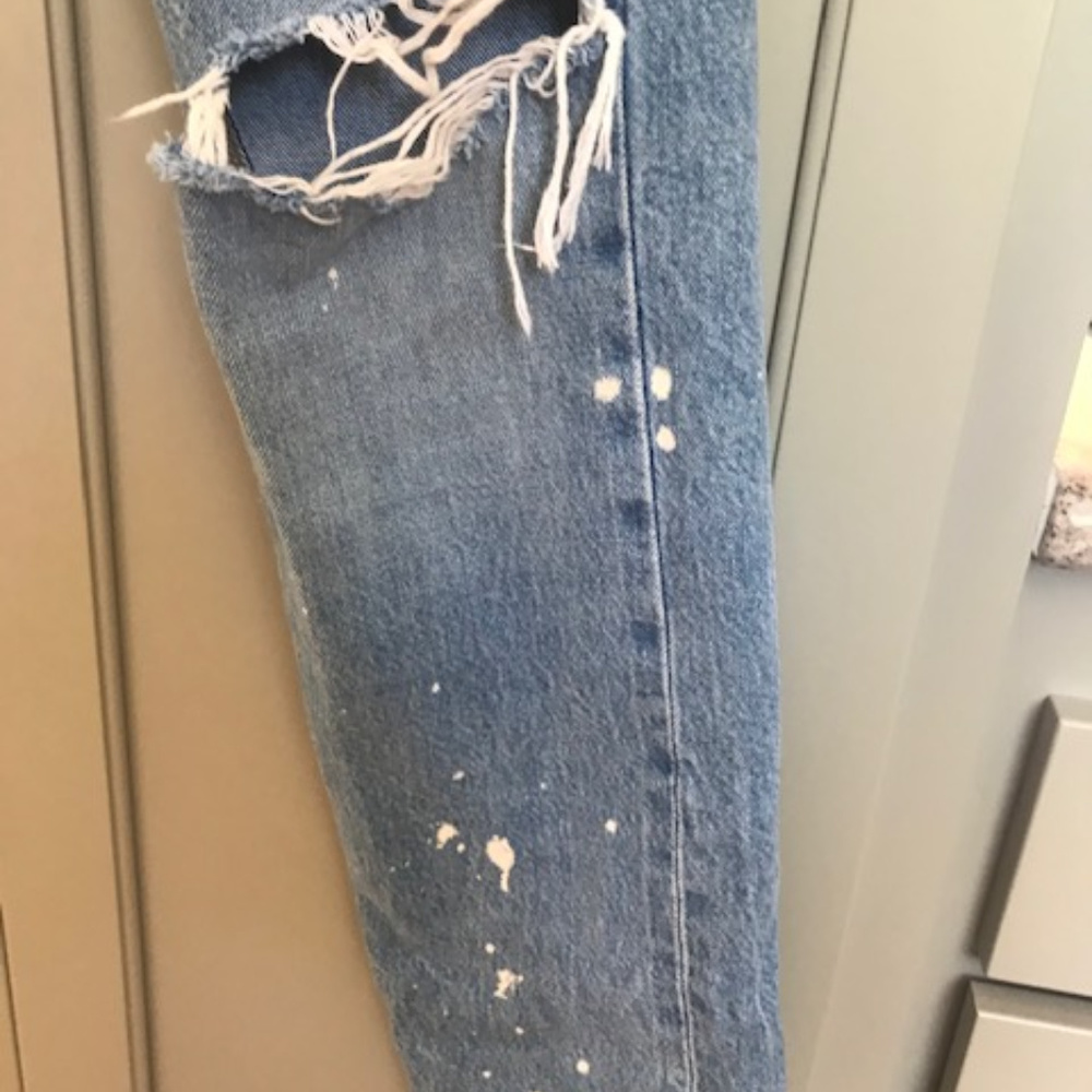 Levi's 501Distressed White Oak Cone Denim  Jeans - Picture 2 of 8